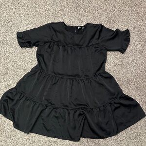 Missguided + Black Tiered Ruffle Kids Dress